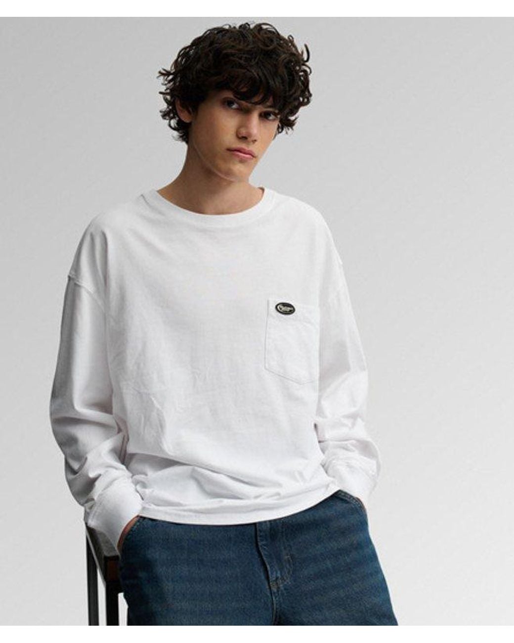 Superdry Gray & Co Long Sleeve Pocket T-shirt for men