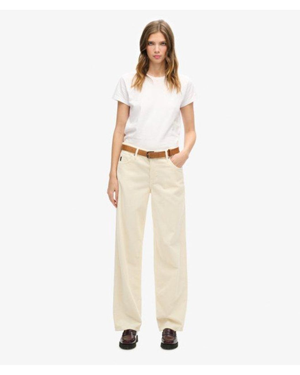 Superdry Natural & Co Vintage Wide Leg Cord Trousers