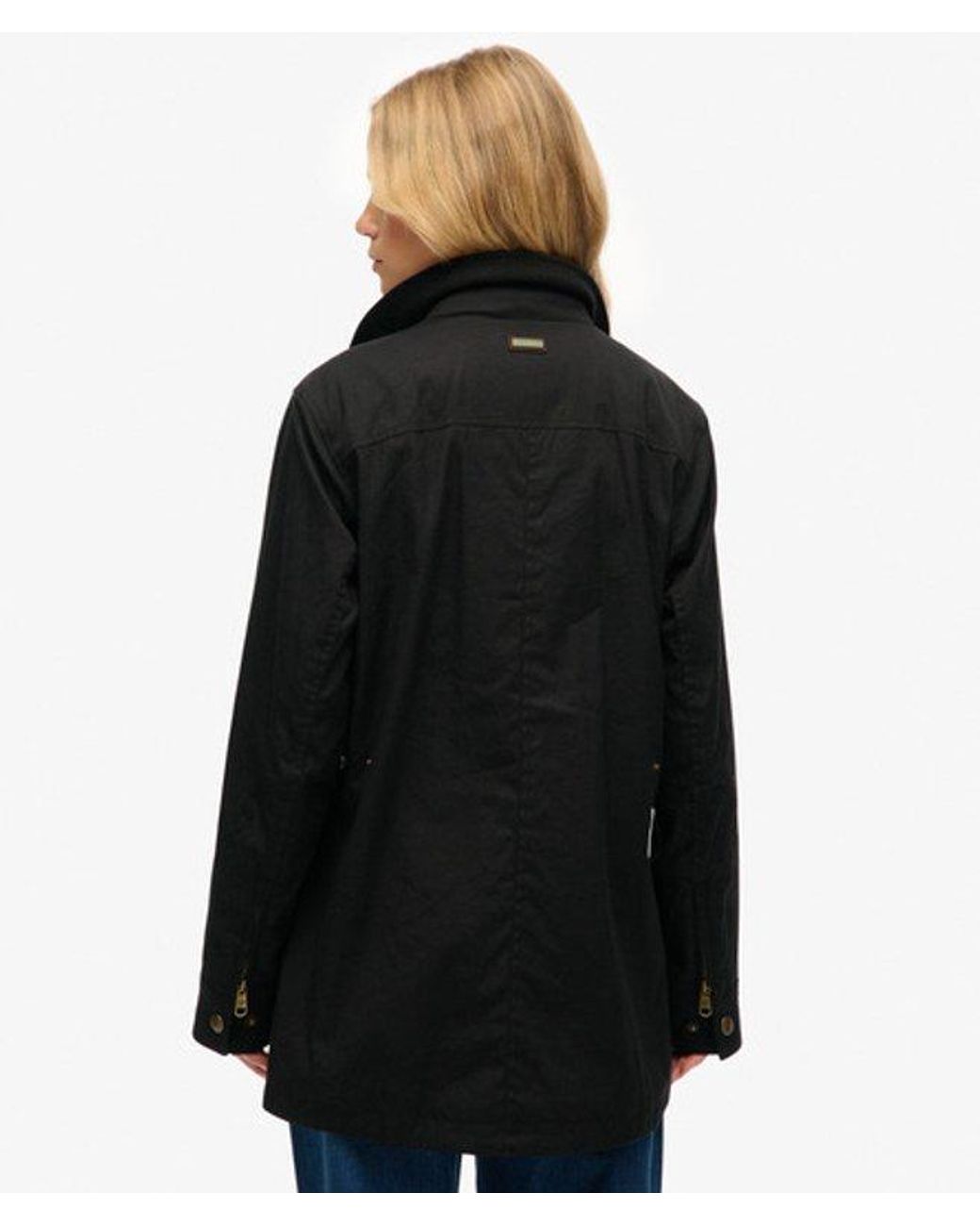 Superdry Black Wax Jacket