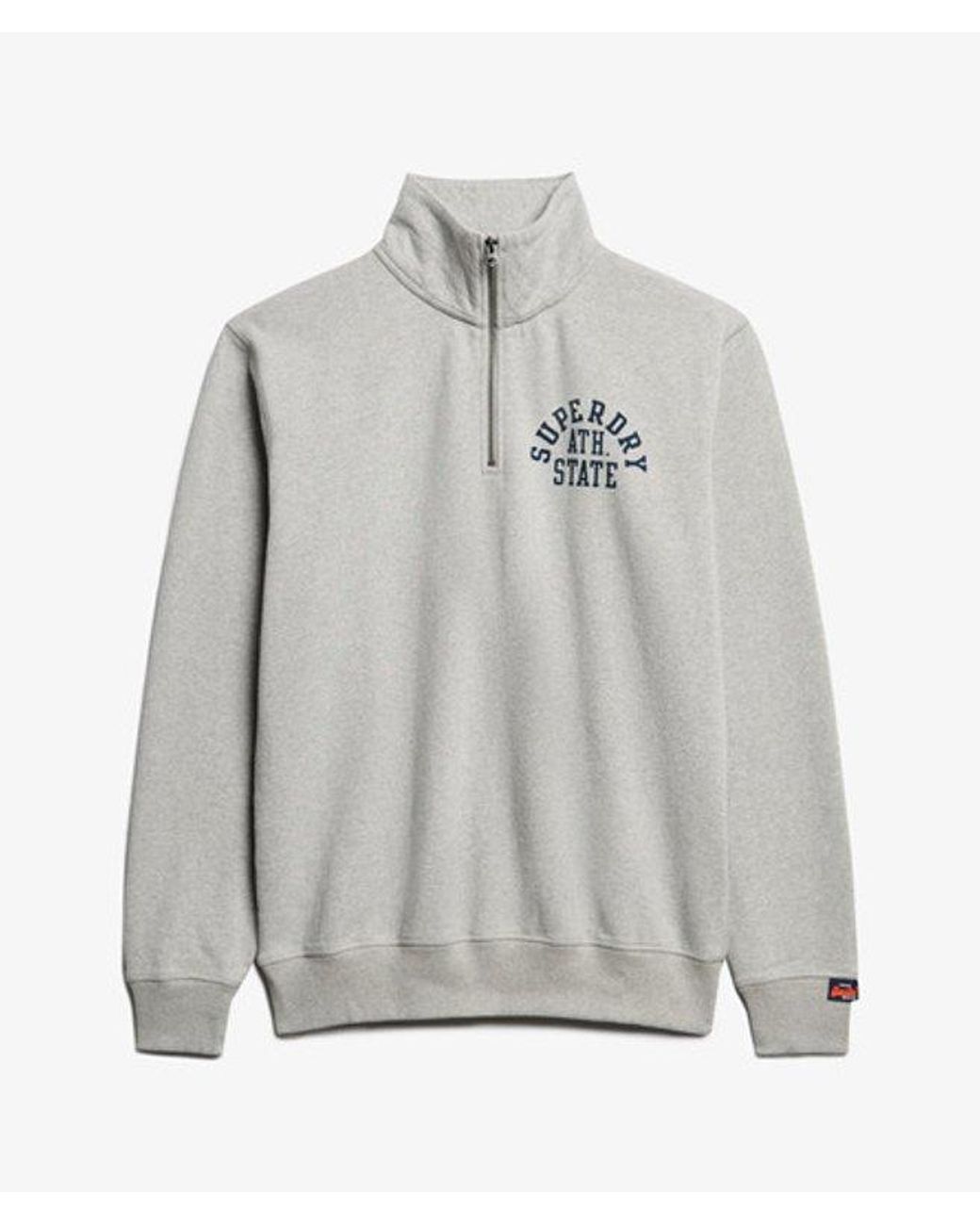 Superdry Gray & Co Athletic Essentials Half Zip Sweatshirt for men
