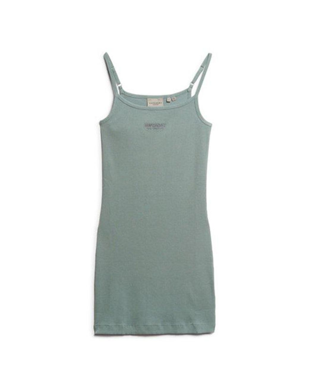 Superdry Blue & Co Embroidered Ribbed Strappy Dress