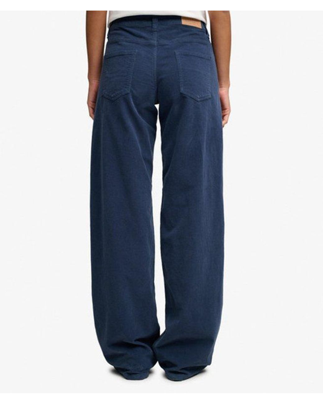Superdry Blue & Co Mid Rise baggy Corduroy Trousers