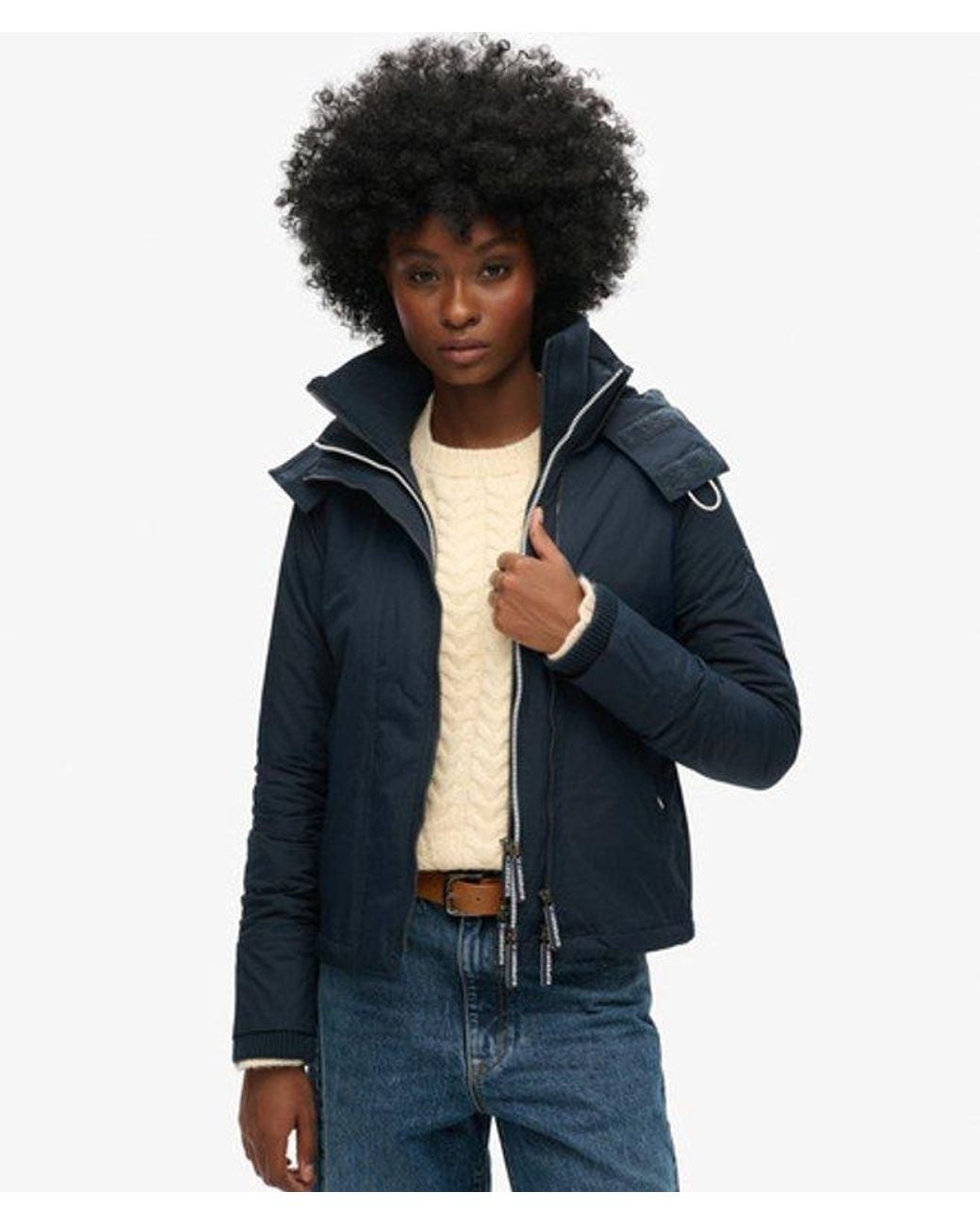 Superdry Blue & Co Pop Zip Hooded Arctic Sd-windcheater Jacket