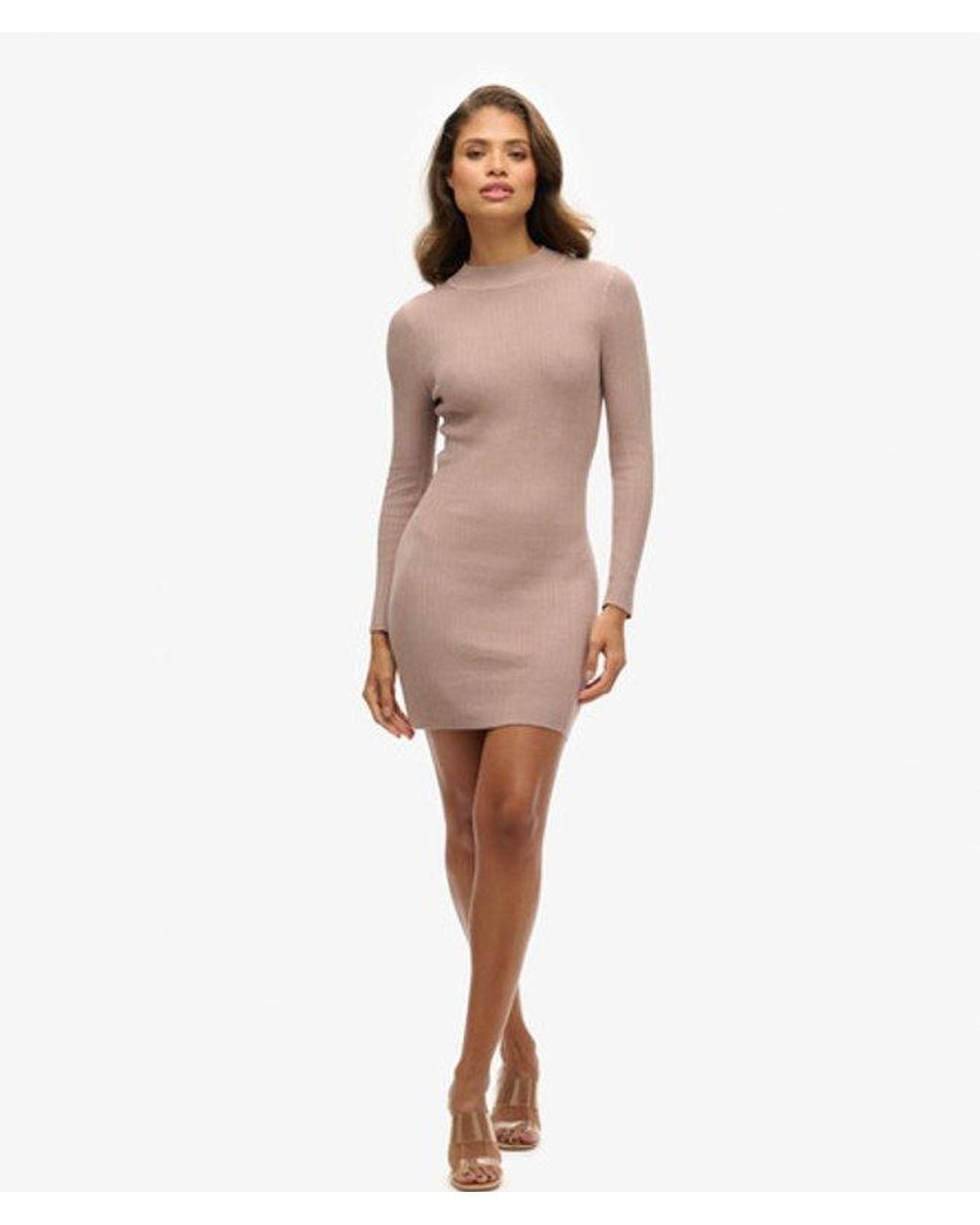 Superdry Brown & Co Backless Bodycon Mini Dress