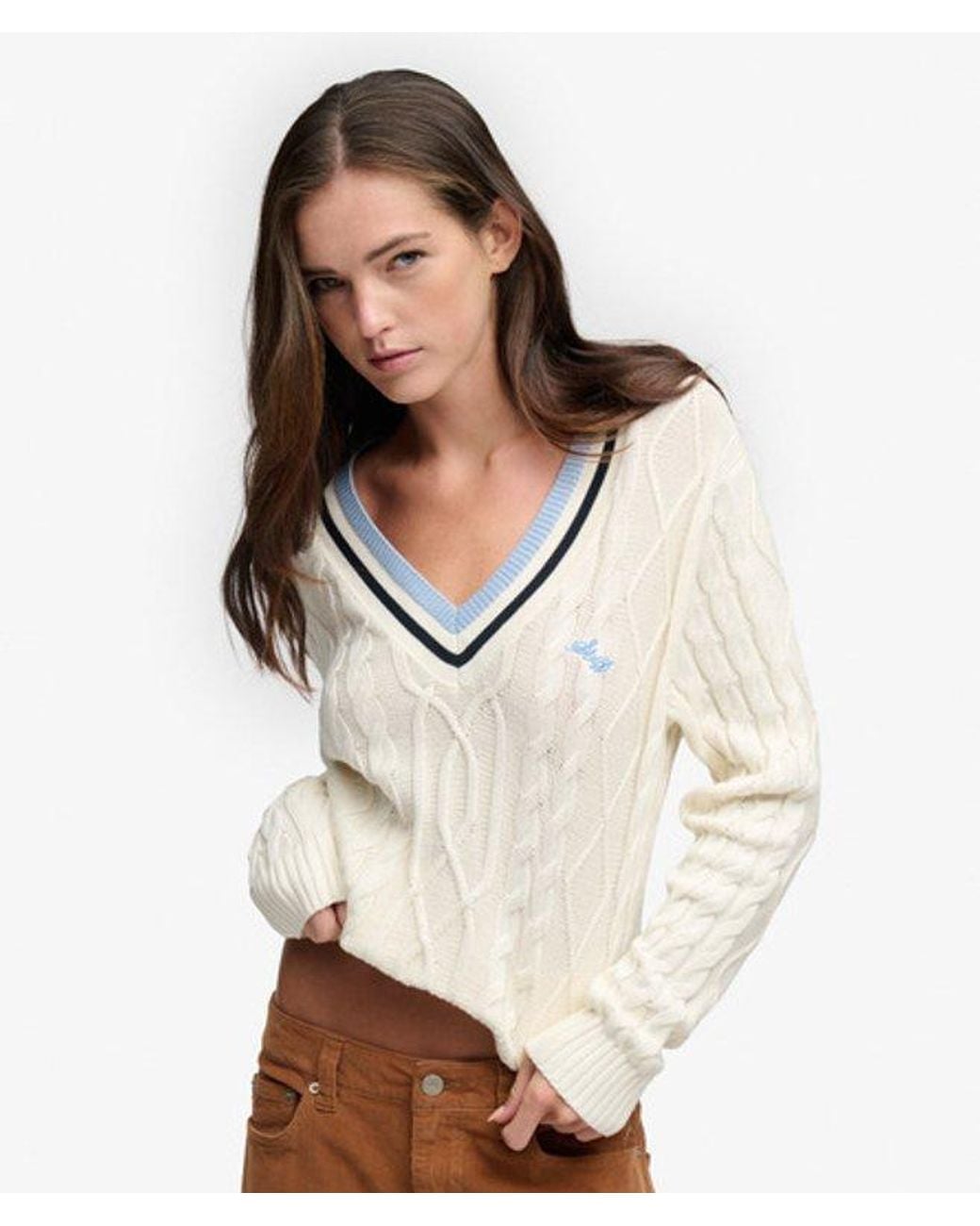 Superdry White & Co Lightweight Cricket Jumper