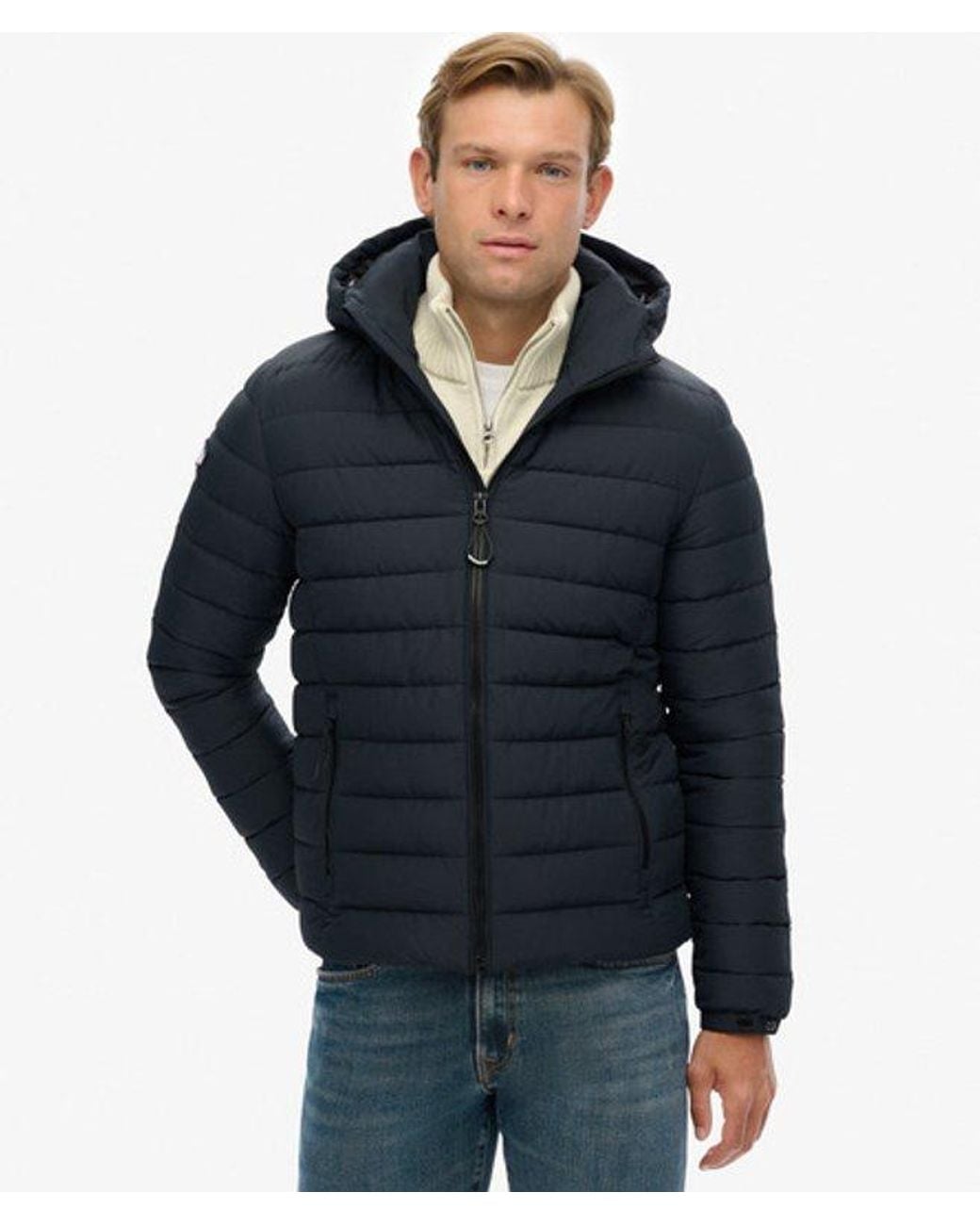 Superdry Blue & Co Hooded Fuji Padded Jacket for men
