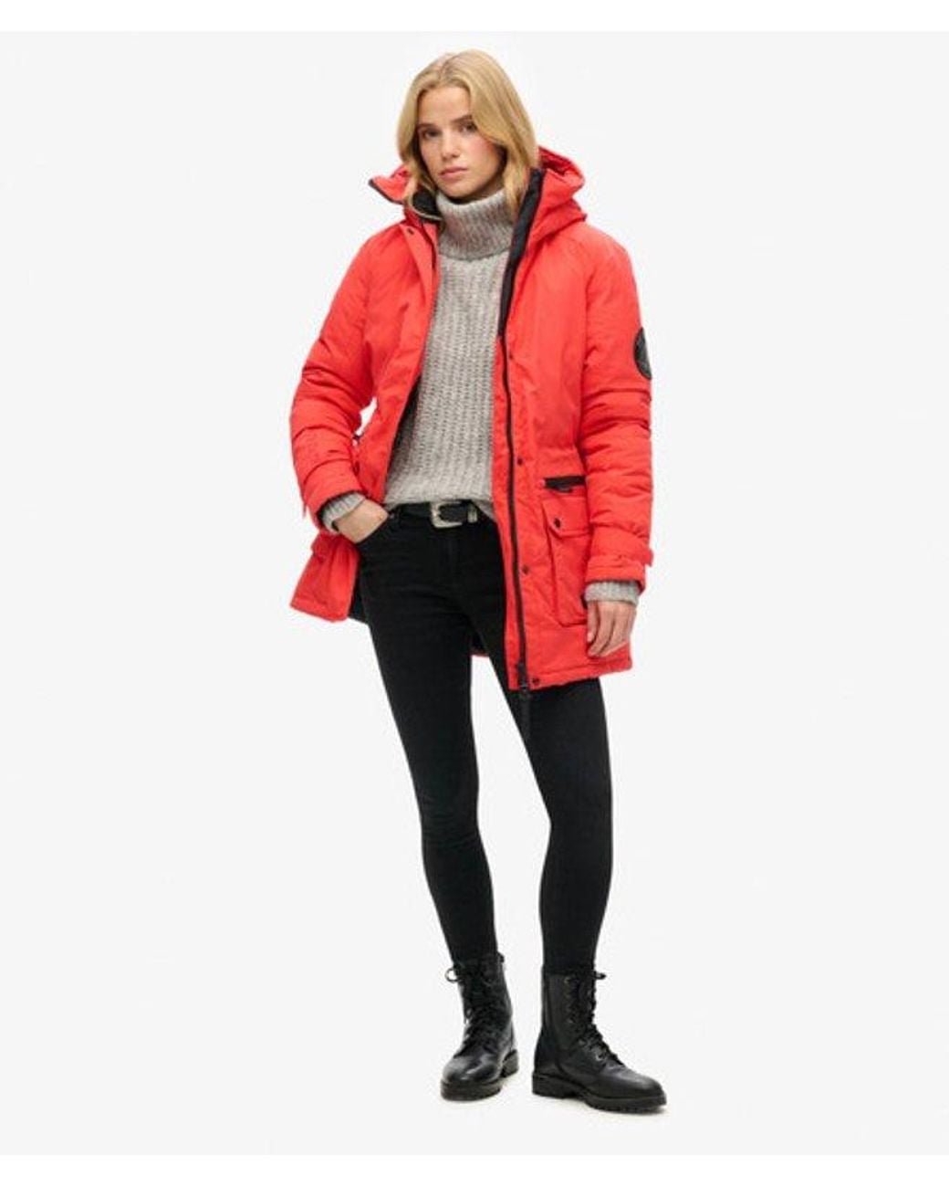 Superdry Red & Co City Padded Parka Jacket