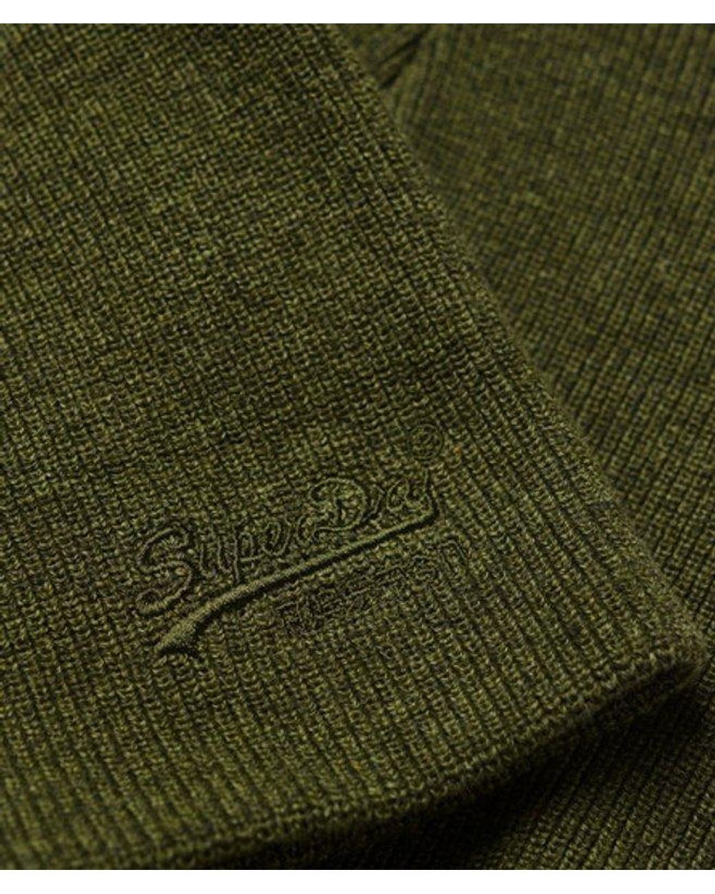Superdry Green & Co Essential Logo Knitted Beanie Hat for men