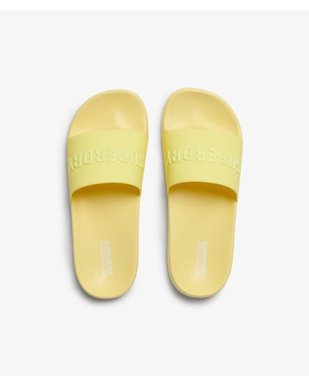 Superdry Yellow & Co Vegan Logo Pool Sliders