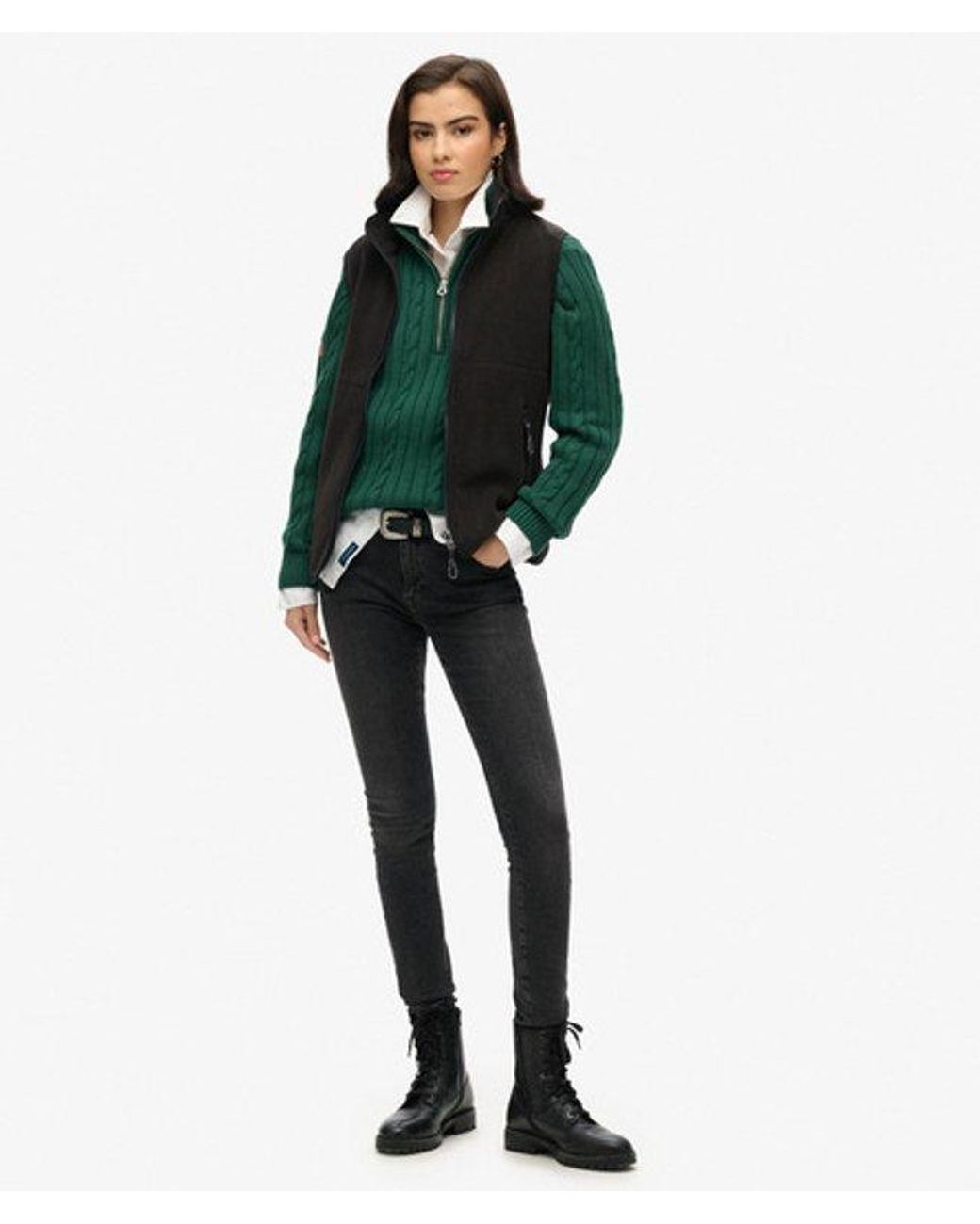 Superdry Green & Co Slim Fit Active Fleece Gilet