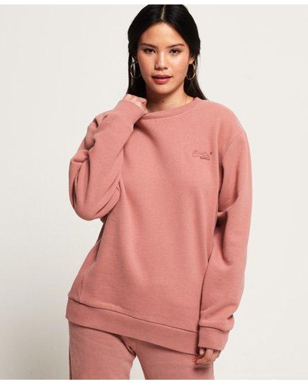 superdry sweatshirt pink