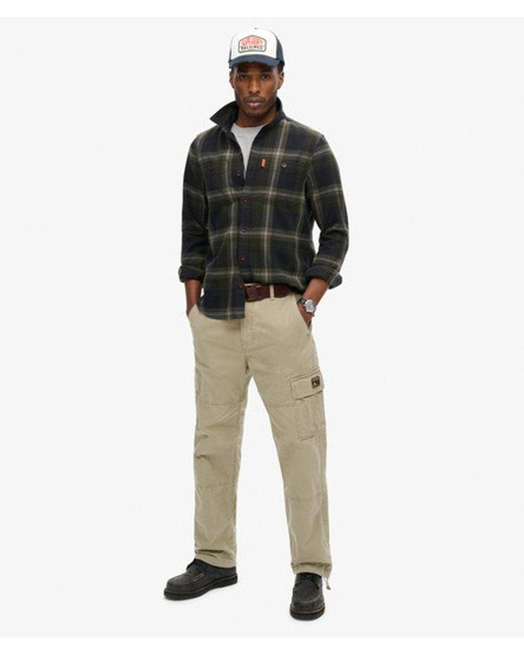 Superdry Natural & Co Organic Cotton baggy Cargo Pants for men