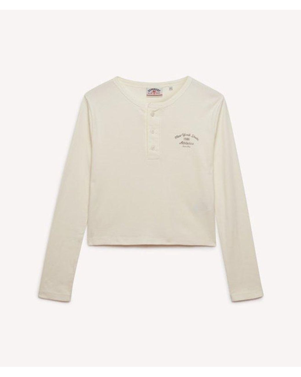 Superdry Natural & Co Athletic Essentials Button Down Long Sleeve Top