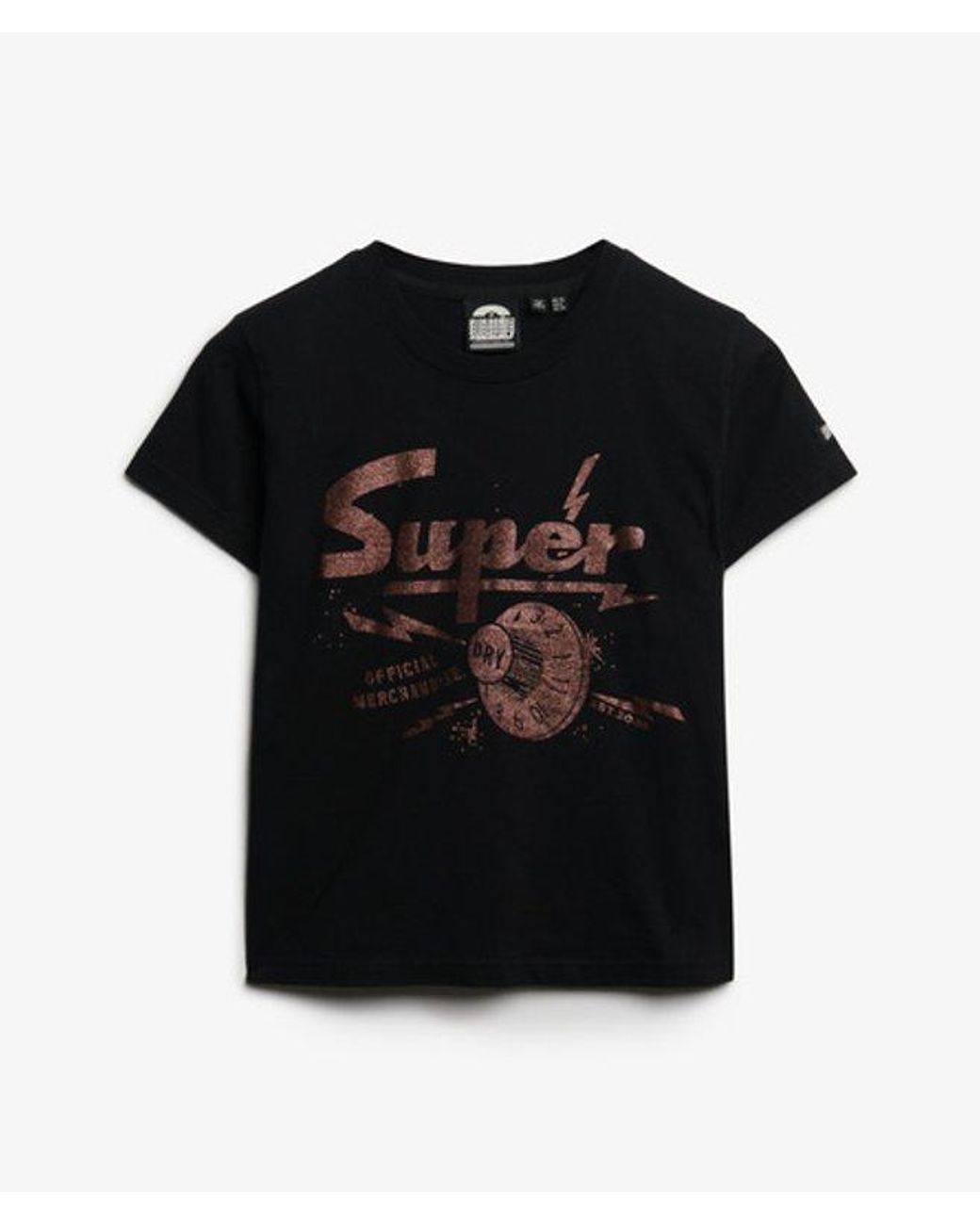 Superdry Black & Co Band Merch Fitted T-shirt
