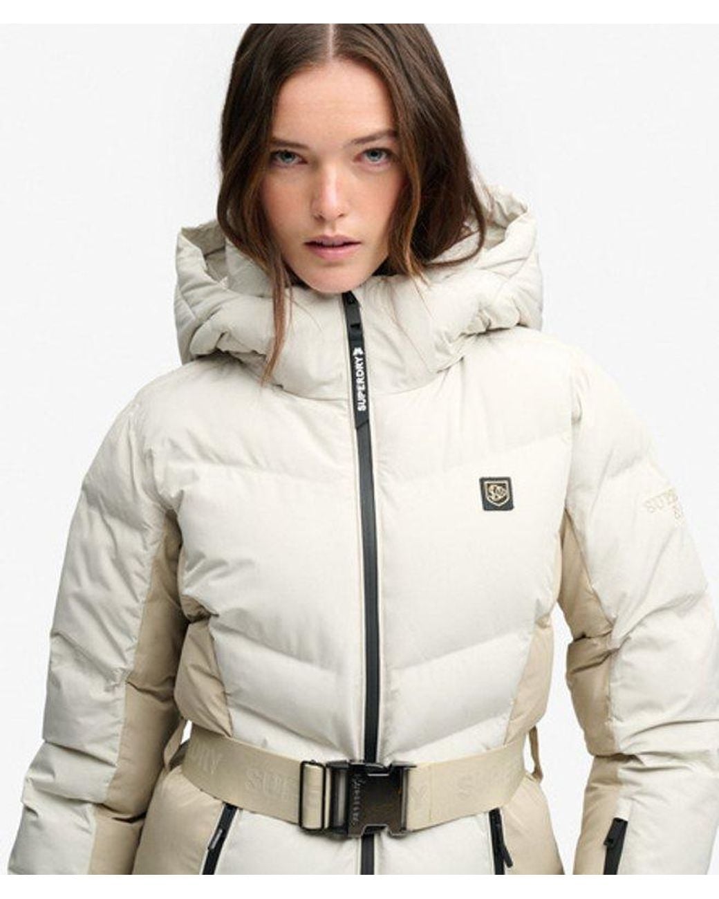 Superdry Natural & Co Luxe Belted Ski Padded Jacket
