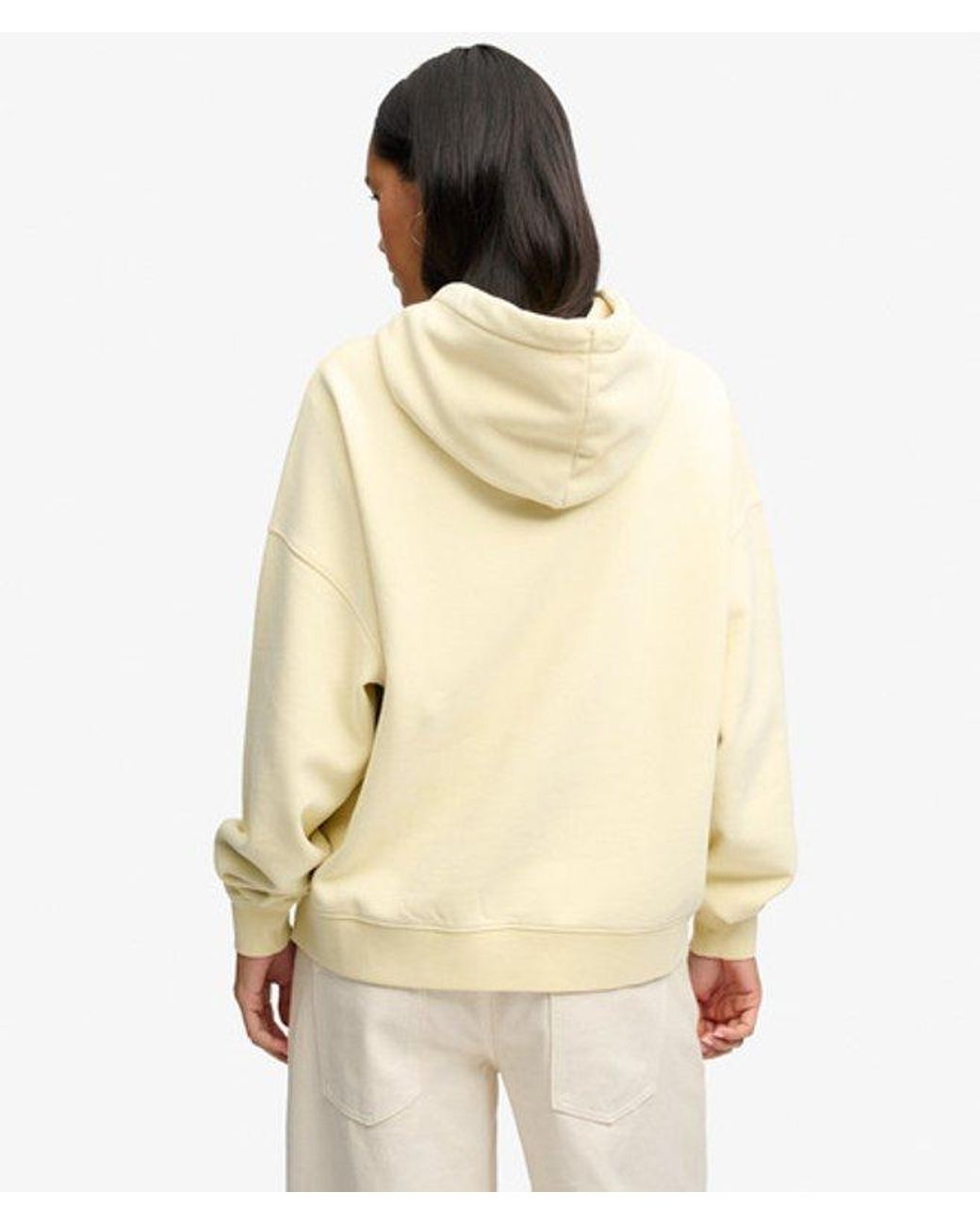 Superdry Natural & Co Luxe Casual Embroidered Relaxed Hoodie