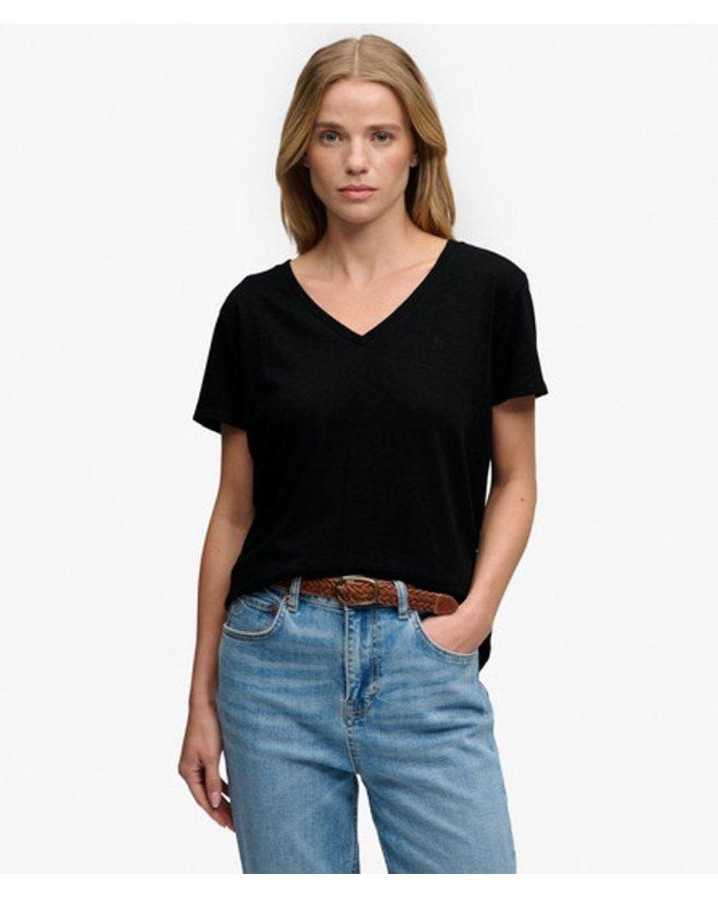 Superdry Black & Co Studios Slub Embroidered T-shirt