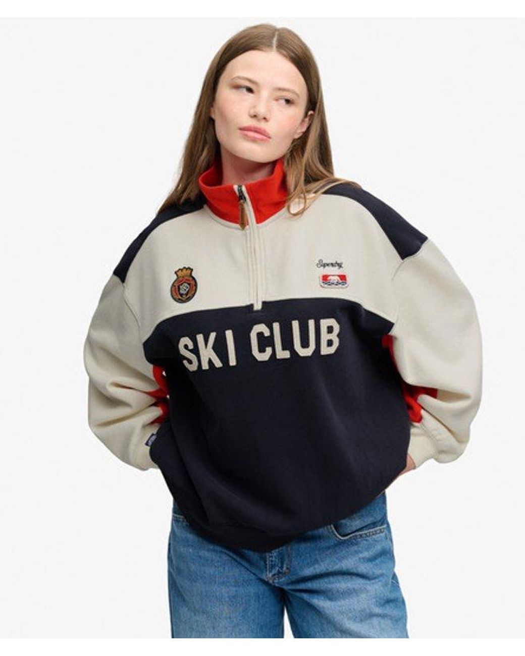 Superdry Black & Co Preppy Ski Half Zip