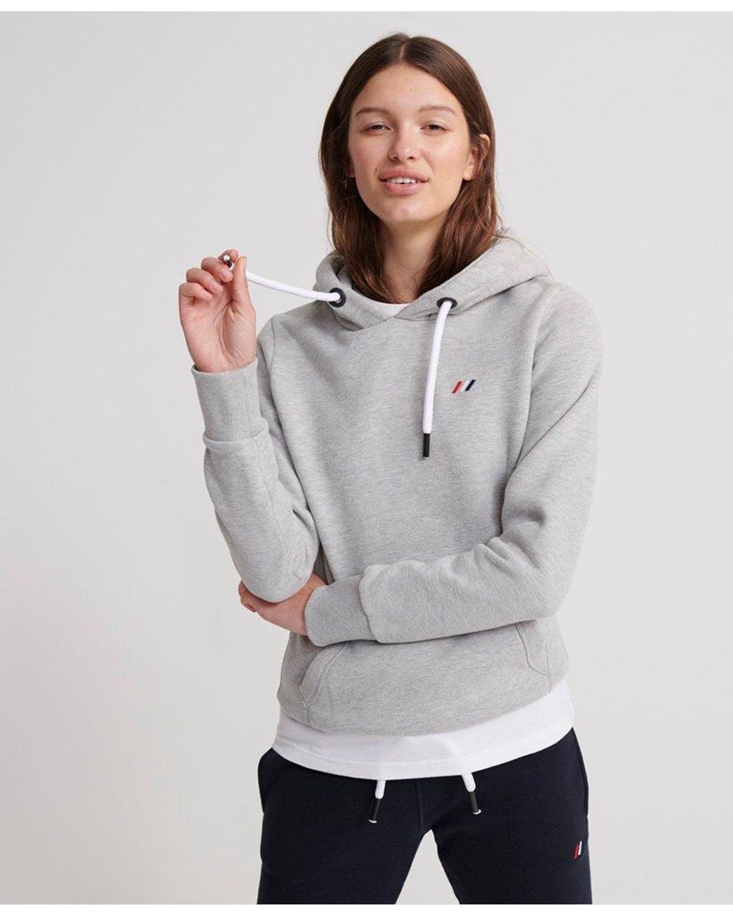 superdry modern coral label hit hoodie