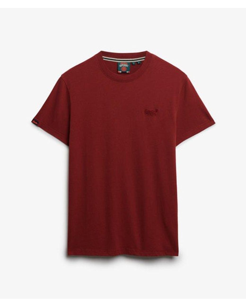 Superdry Red & Co Organic Cotton Essential Logo T-shirt for men