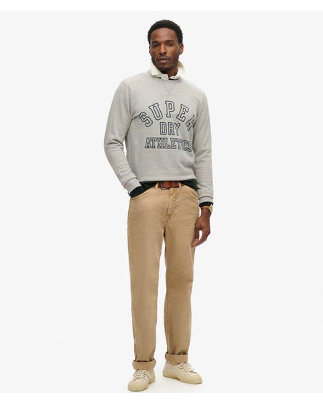 Superdry & Co Atheltic Sweatshirt Met Print in het Gray voor heren