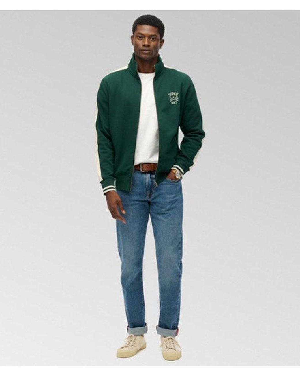 Superdry Green Athletic Club Track Top for men