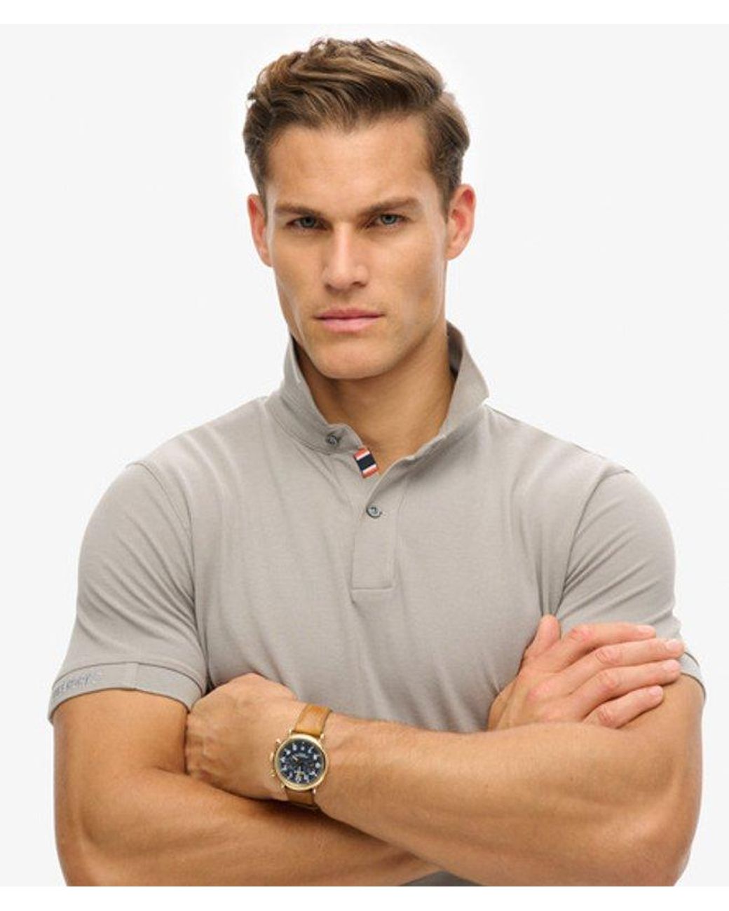 Superdry Gray & Co City Pique Polo Shirt for men