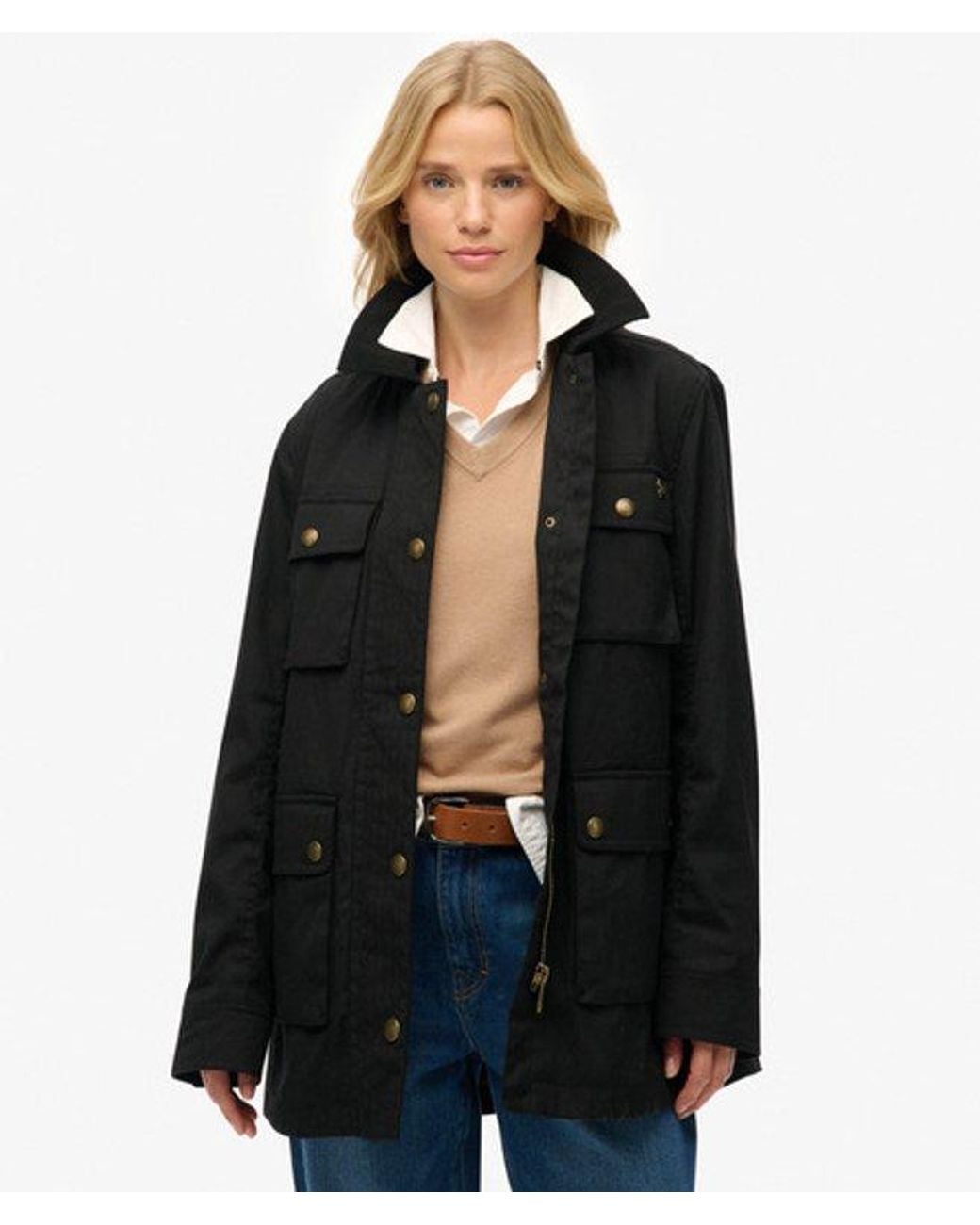 Superdry Black Wax Jacket