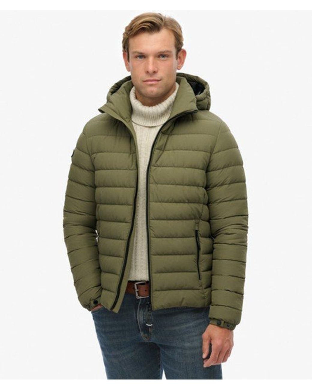 Superdry Green & Co Hooded Fuji Padded Jacket for men