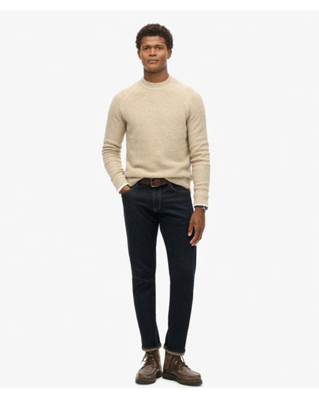 Superdry Natural & Co Chunky Raglan Jumper for men