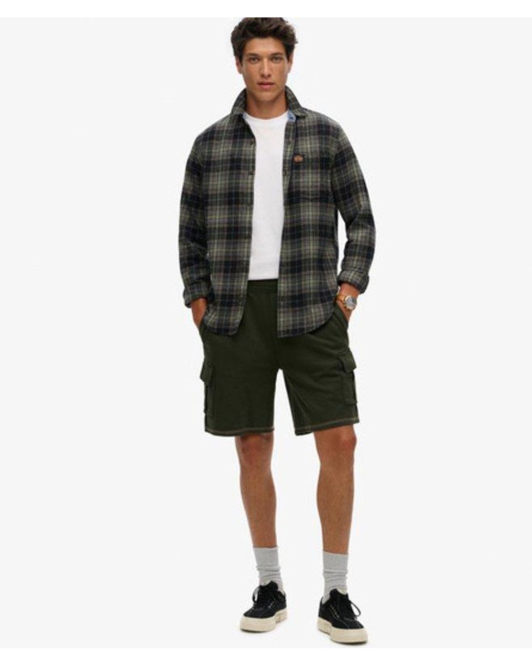 Superdry White & Co Loose Fit Contrast Stitch Cargo Shorts for men