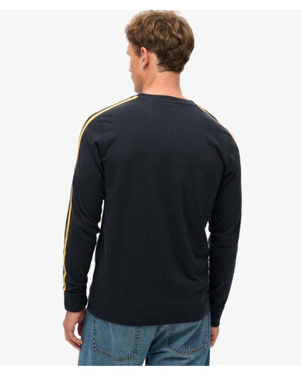 Superdry Blue & Co Essential Logo Retro Long Sleeve Top for men