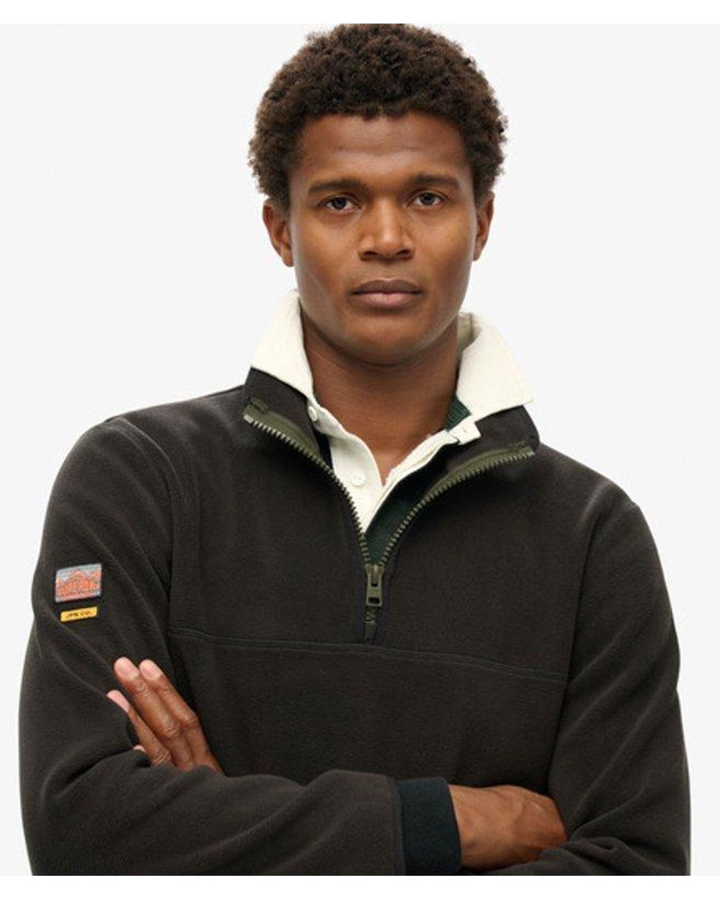 Superdry Black & Co Active Half Zip Fleece for men