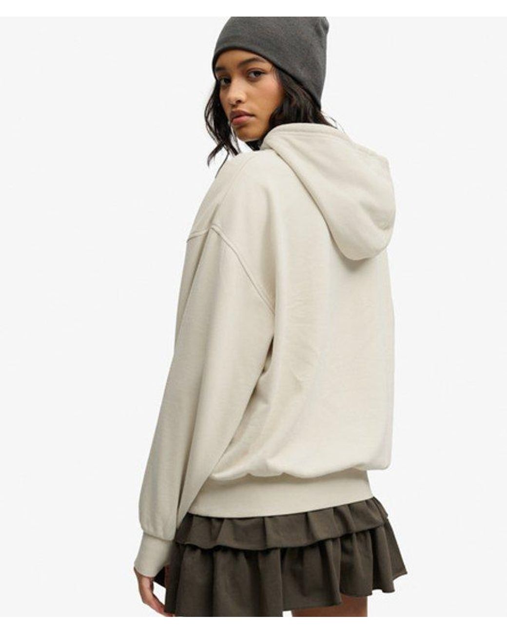 Superdry Natural Bench X & Co Bench Oversized Applique Hoodie