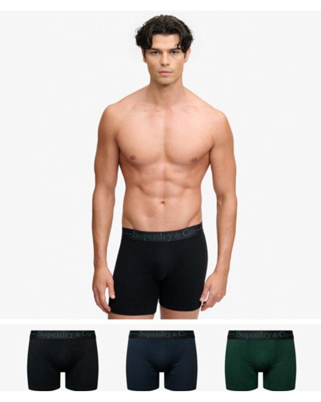 Superdry Multicolor Co Boxer Triple Pack for men
