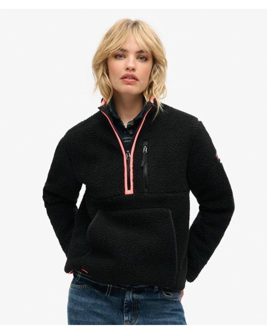 Superdry Black & Co Outdoor Half Zip Fleece