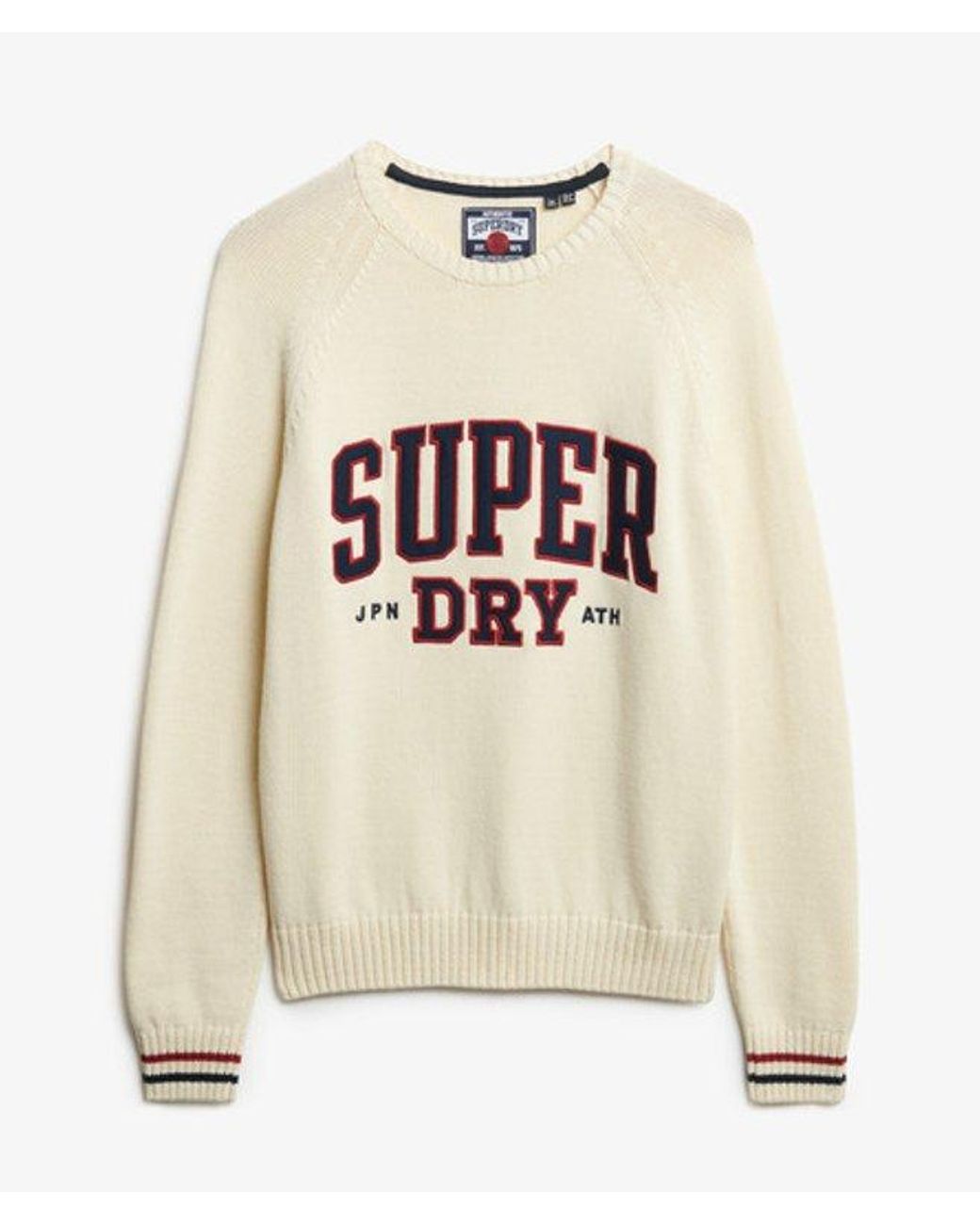 Superdry Natural & Co Slouchy Knitted Graphic Crew Jumper