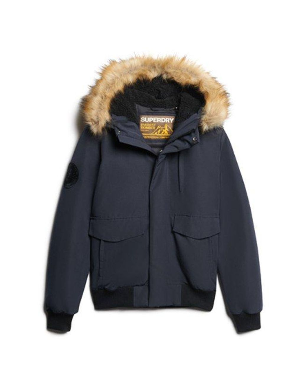 Superdry Blue & Co Everest Hooded Puffer Bomber Jacket for men