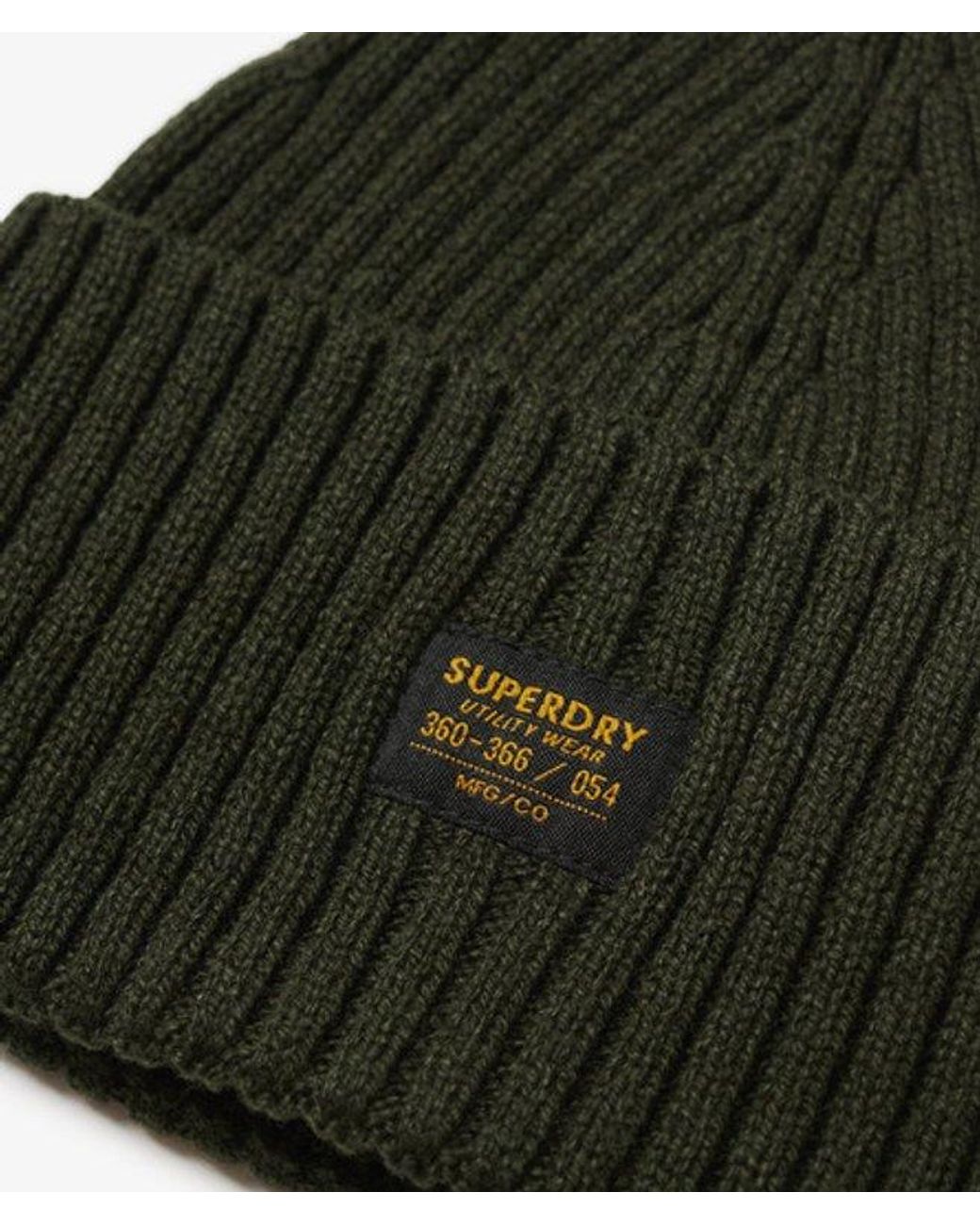 Superdry Green & Co Workwear Knitted Beanie Hat for men