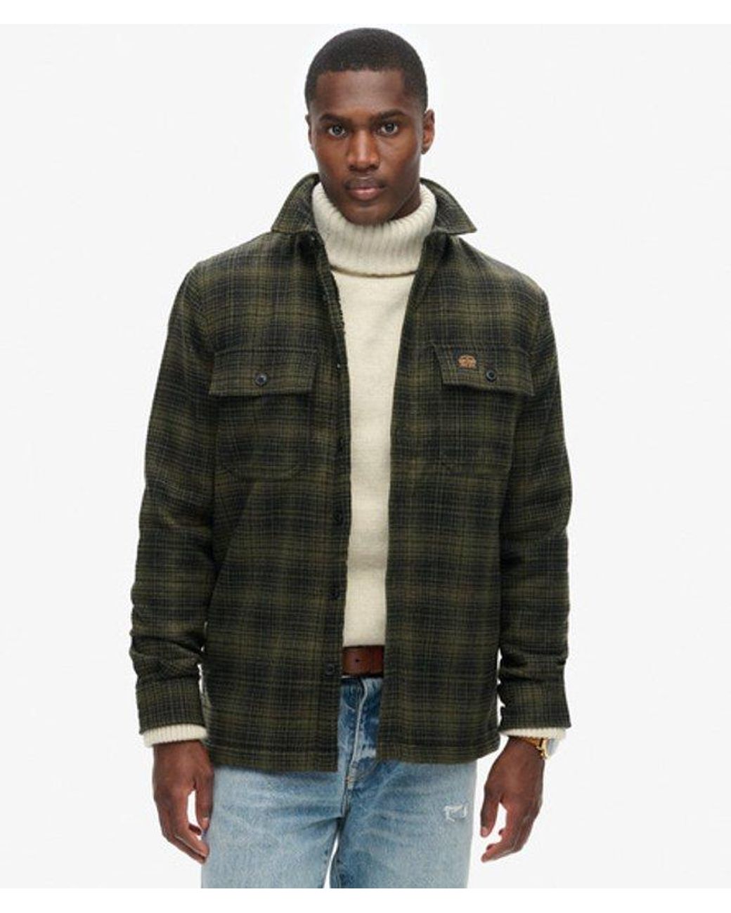 Superdry Black & Co Wool Miller Overshirt for men