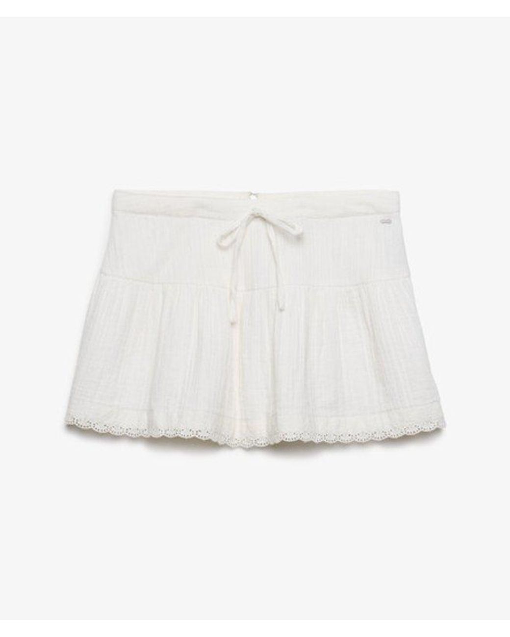Superdry Blue & Co Broderie Trim Mini Skirt