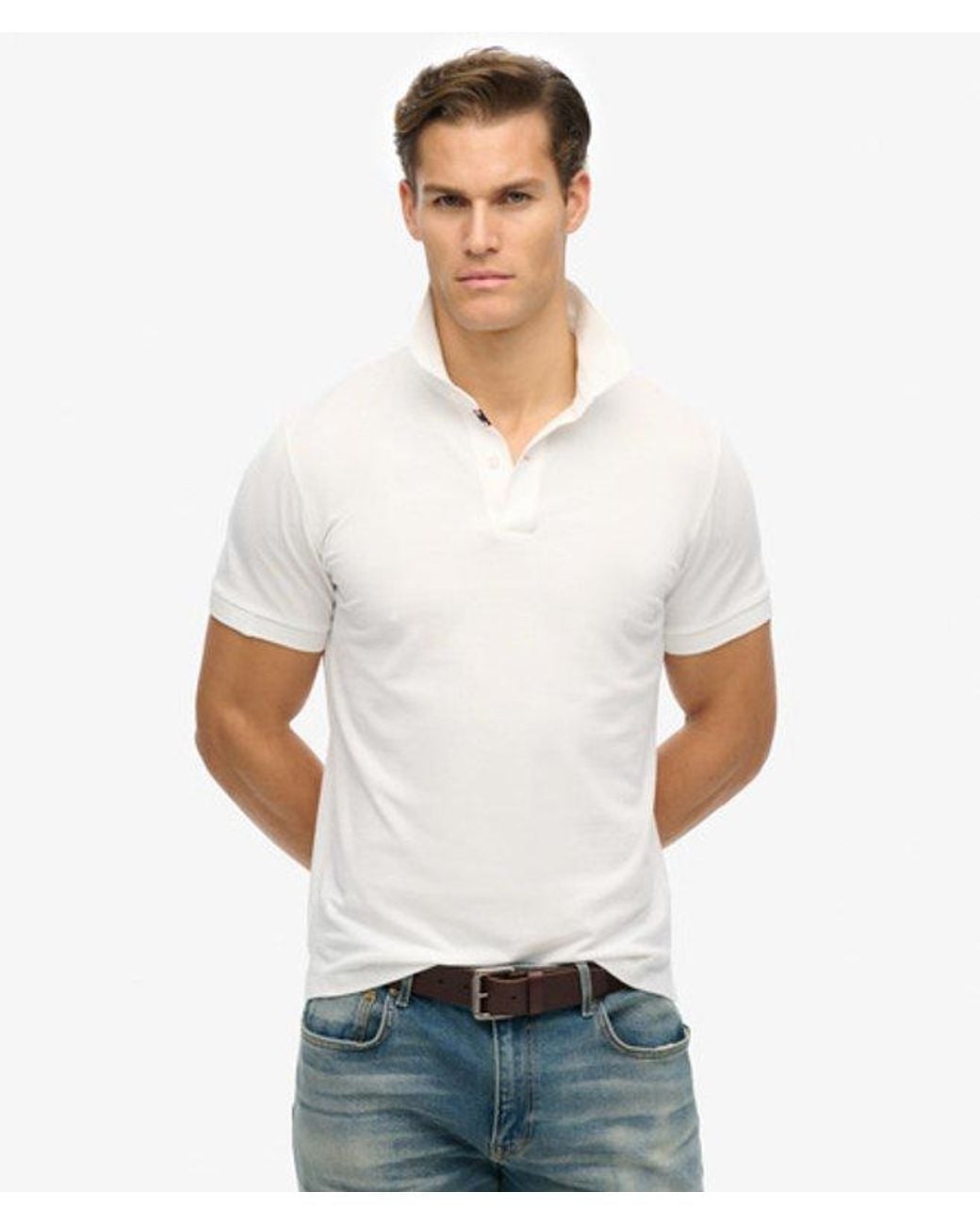 Superdry White & Co City Pique Polo Shirt for men