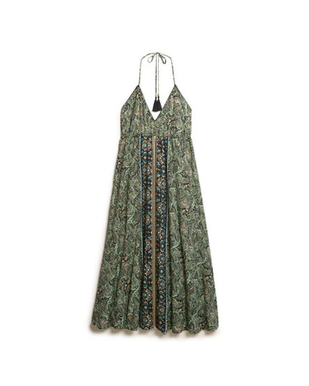 Superdry Green & Co Ladies Lightweight Paisley Print St Tropez Maxi Dress
