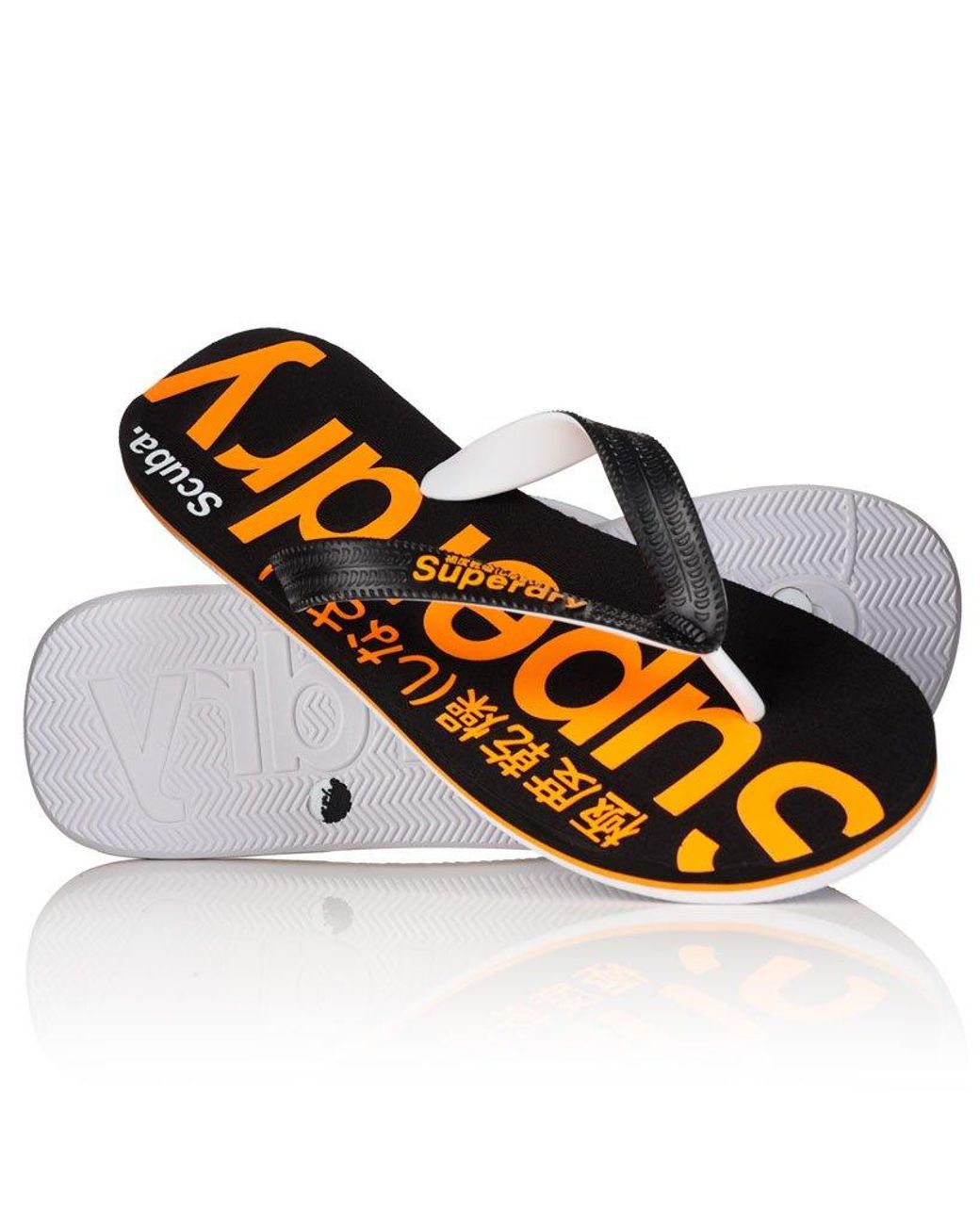 superdry black flip flops