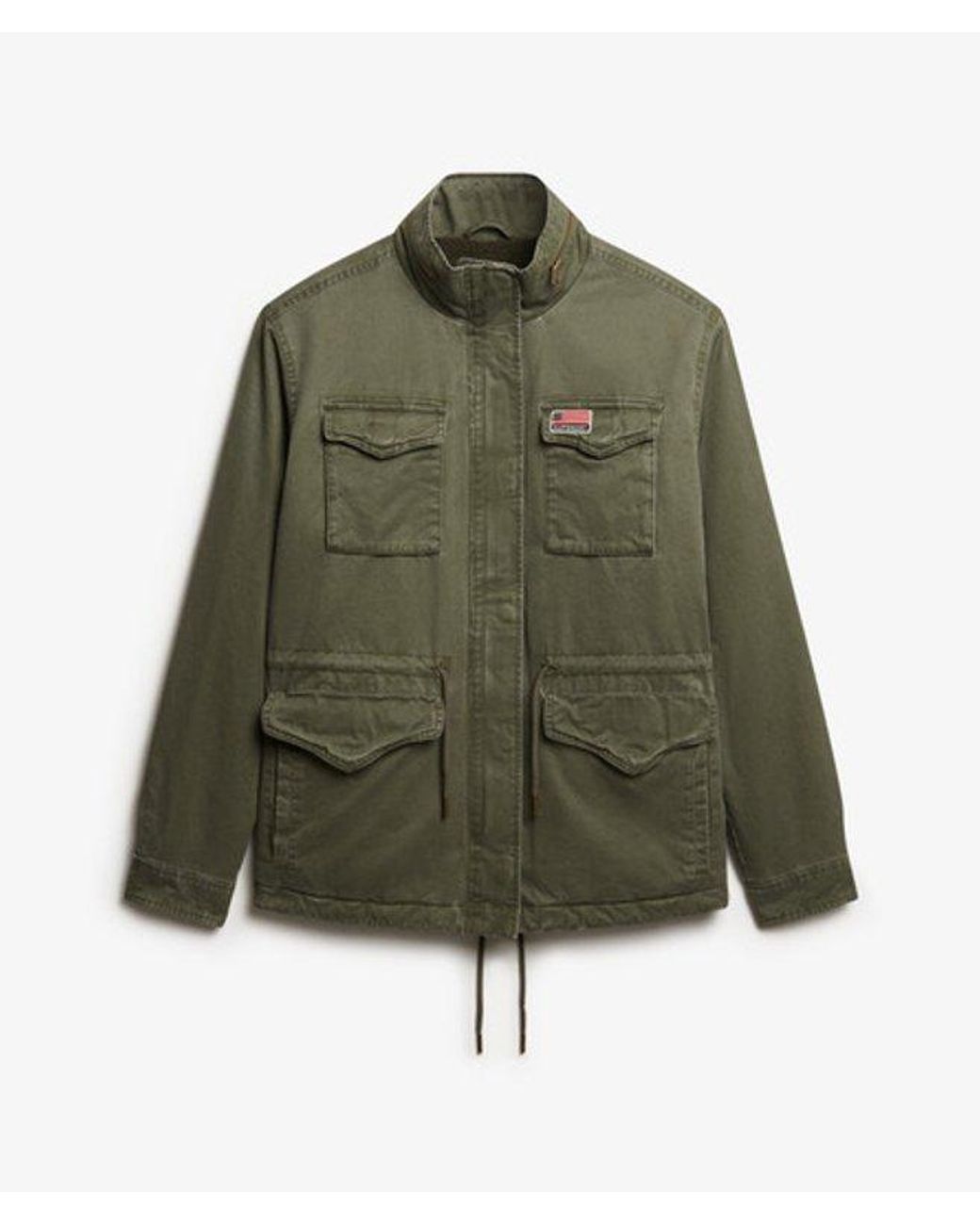 Superdry Military Borg Jas in het Green