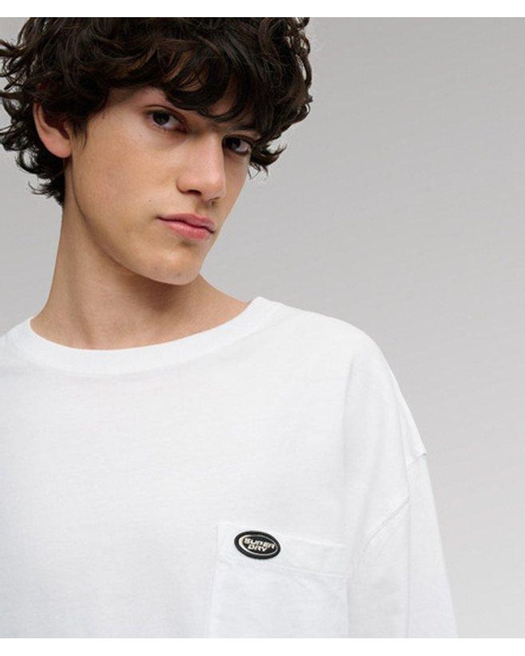 Superdry Gray & Co Long Sleeve Pocket T-shirt for men