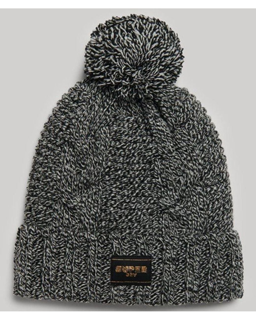 Superdry Gray & Co Cable Knit Beanie Hat