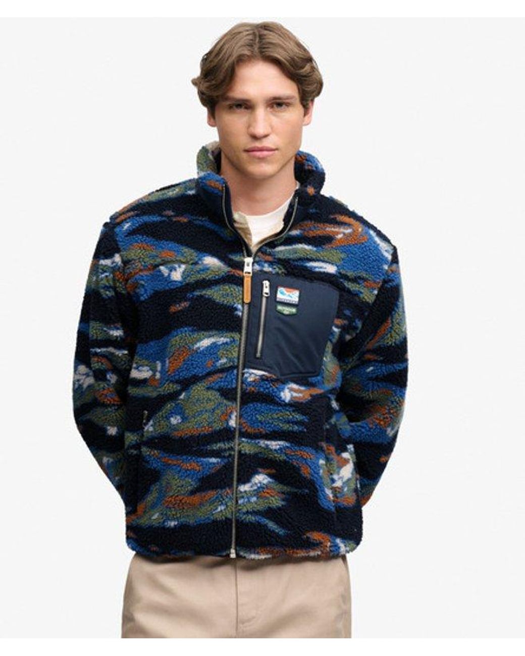 Superdry Blue & Co Terrain Fleece Zip Through for men