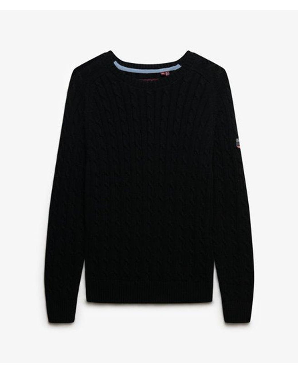 Superdry Black & Co Slouchy Cable Knit Jumper