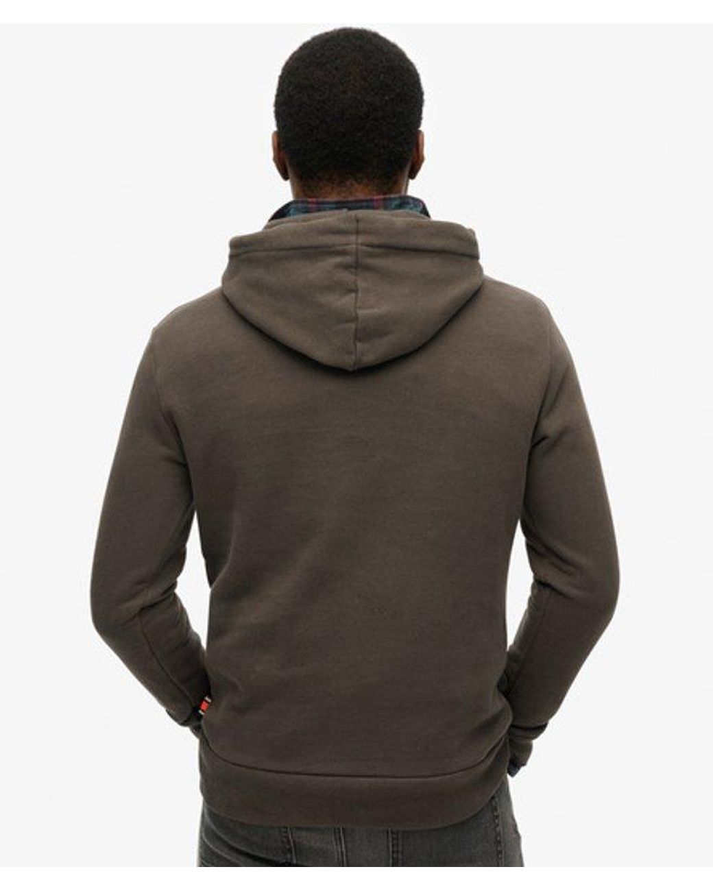 Superdry Gray Vintage Travel Hoodie for men
